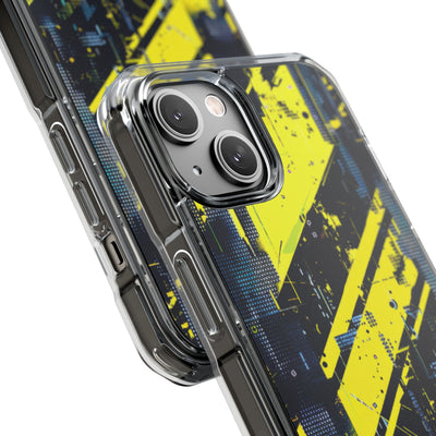 Acid Hazard · Clear Impact Magnetic Phone Case for iPhone ·  Yellow