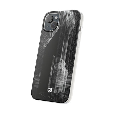 Black Lite Phone Case for iPhone - Ghost Urban Wireframe