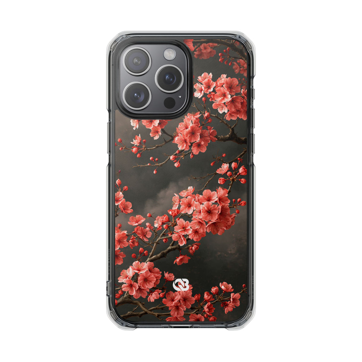 Dark Sakura Nocturne · Clear Impact Magnetic Phone Case for iPhone ·  Black