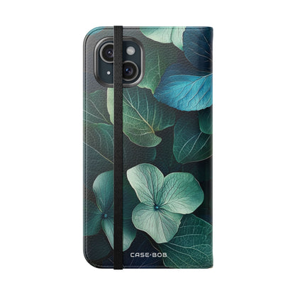 Teal Bloom - iPhone 15 Plus Case - Wallet
