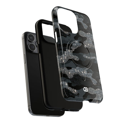 Glitter Shadow Camo · Tough 2.0 Magnetic Phone Case for iPhone · Black