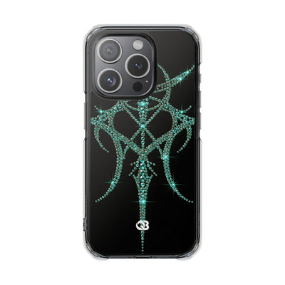Teal Cyber Sigil · Clear Impact Magnetic Phone Case for iPhone · Teal