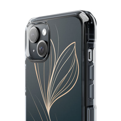 Teal Impact MagSafe Phone Case for iPhone - Sandstone Silk Flora