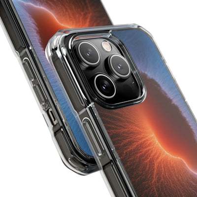 Thermal Aura Pulse · Clear Impact Magnetic Phone Case for iPhone · Blue