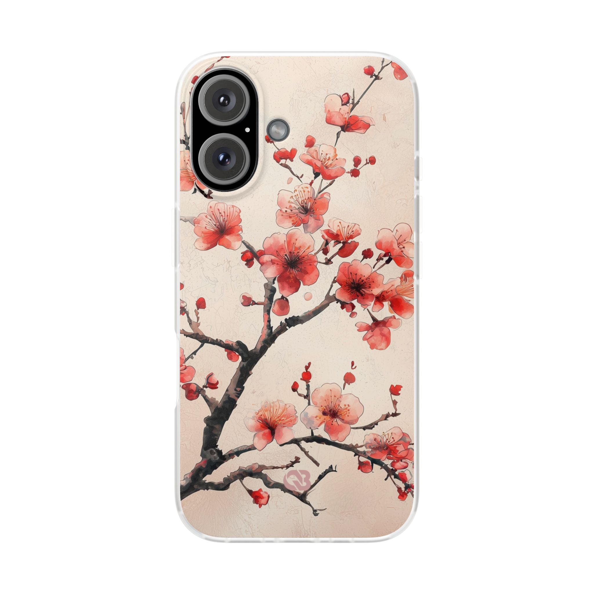 Crimson Silk Flora · Soft Custodia per iPhone