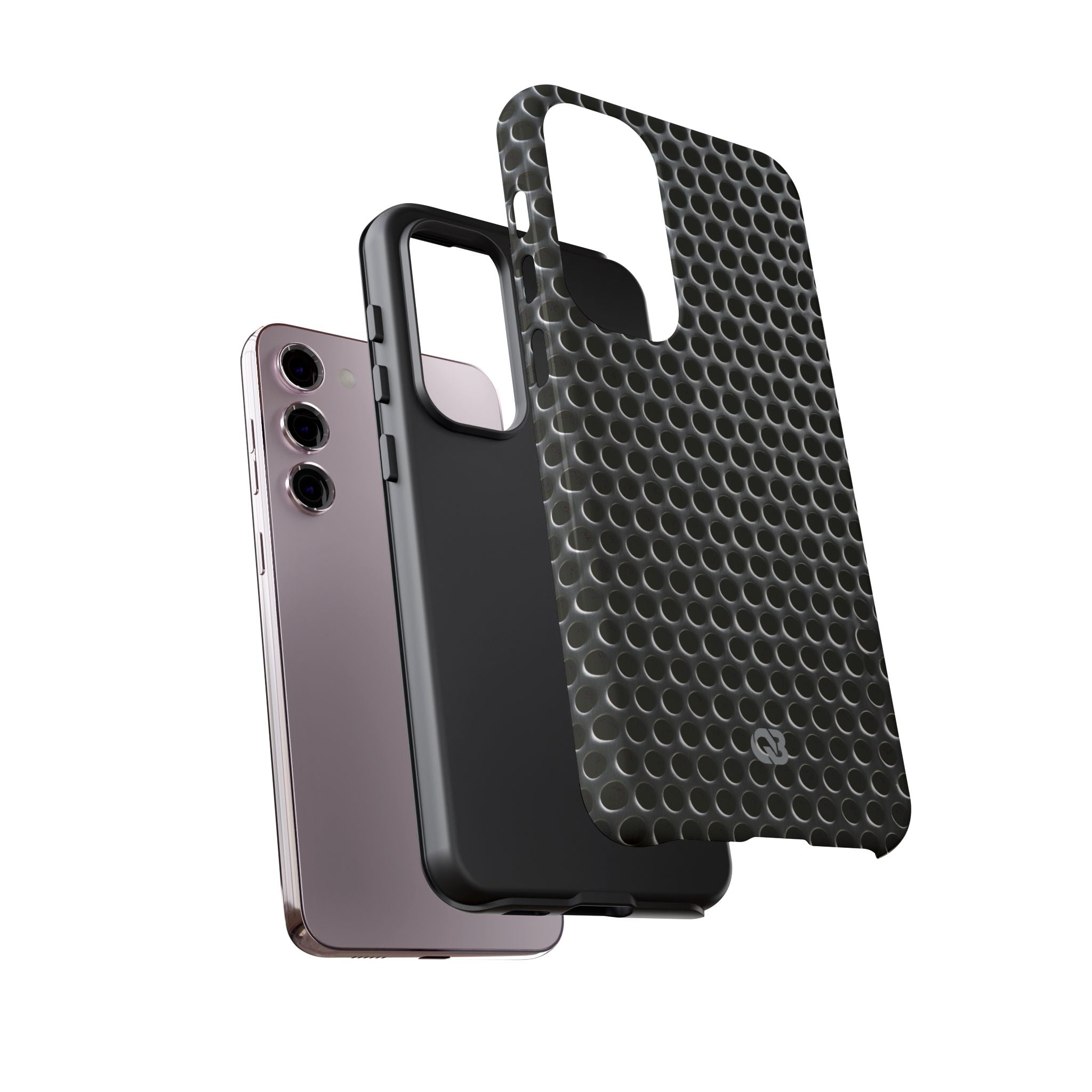Silver Tough Phone Case for Samsung - Brutalist Steel Mesh
