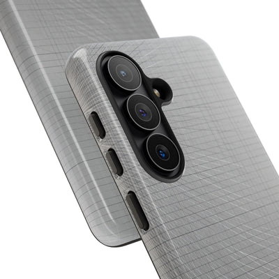 Grey Tough Phone Case for Samsung - Chrome Mesh Warp
