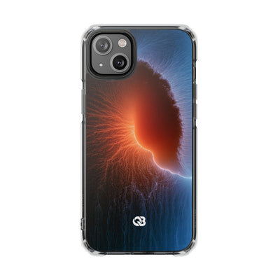 Thermal Aura Pulse · Clear Impact Magnetic Phone Case for iPhone · Blue