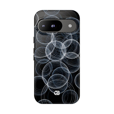 Black Tough Phone Case for Google Pixel - Frosted Ring Matrix