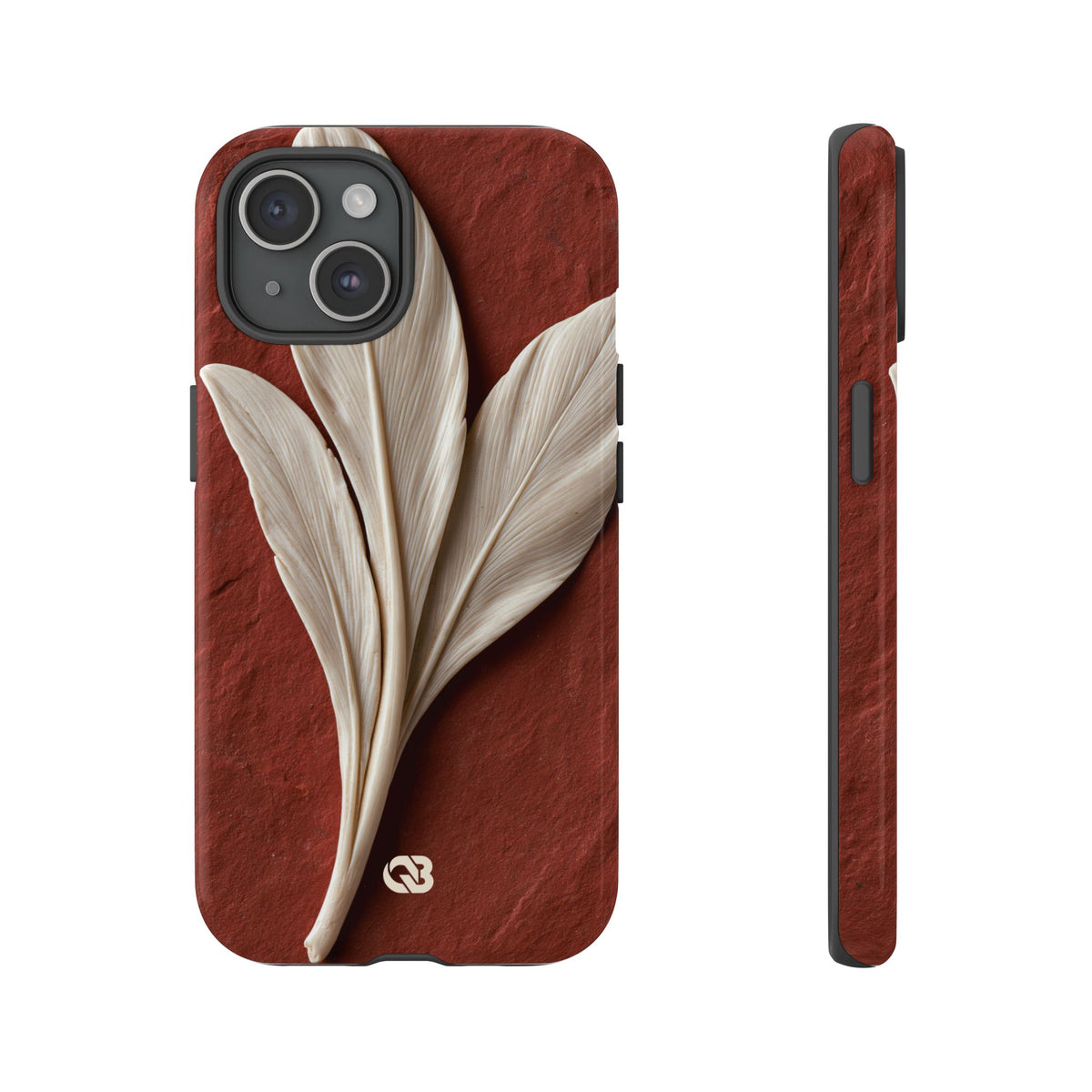 Carved Ivory Plume · Tough Phone Case for iPhone · Red