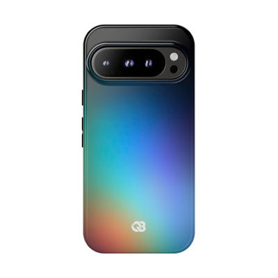 Black Tough Phone Case for Google Pixel - Electric Prism Grain