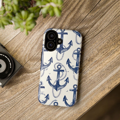 Navy Ankerlus iPhone 16 Case - Tough