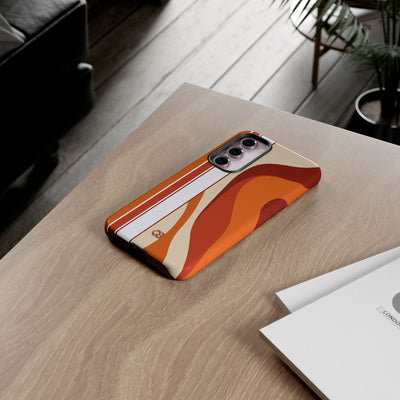 Orange Tough Phone Case for Samsung - Terracotta Metro Line