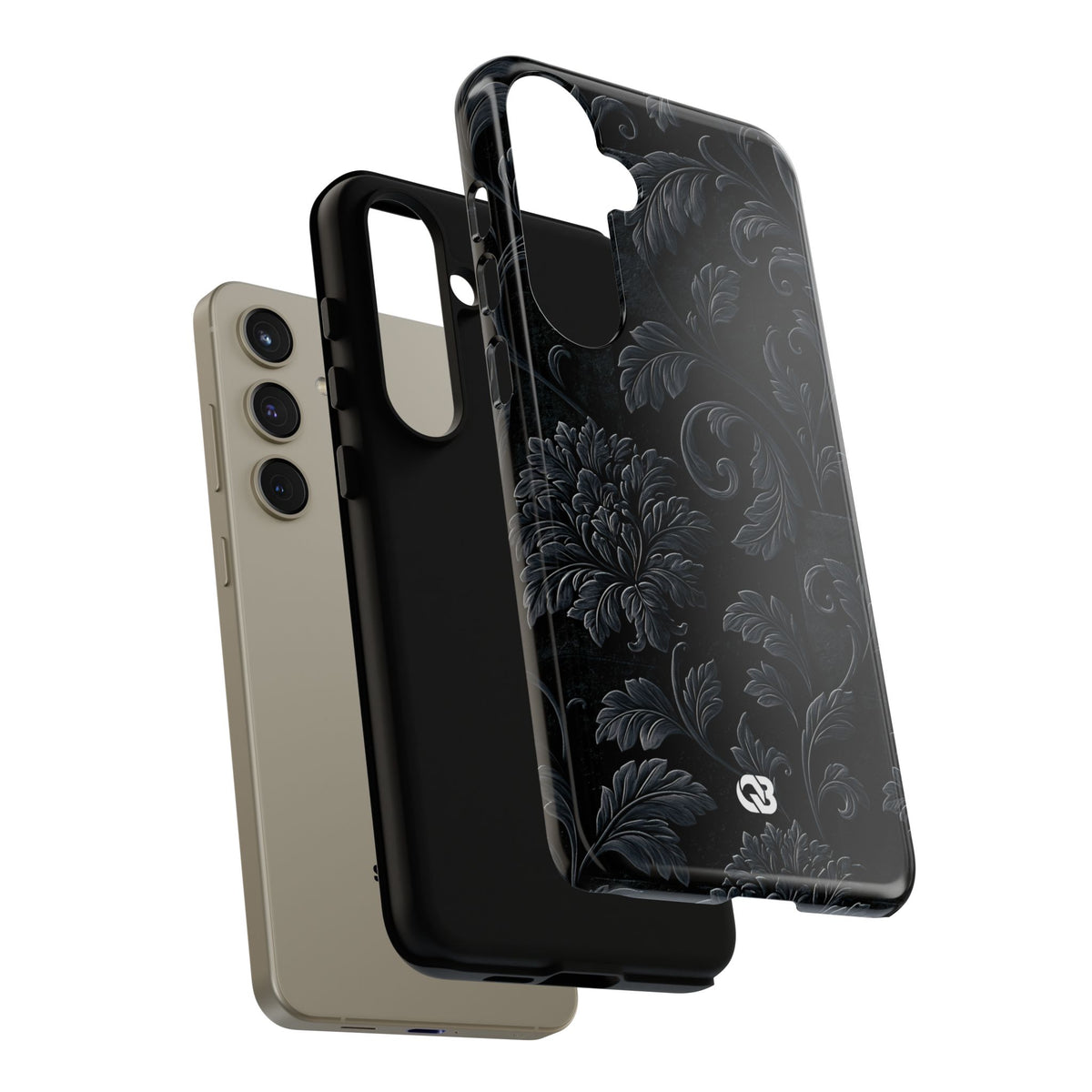 Obsidian Damask · Tough Phone Case for Samsung · Black