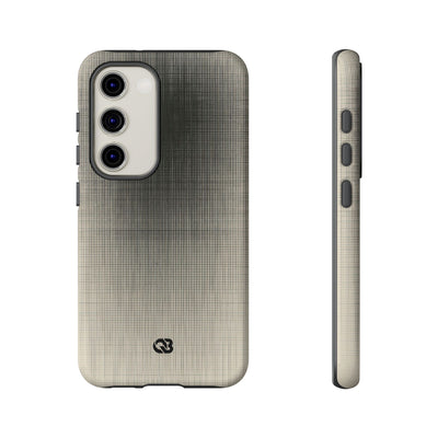 Beige Tough Phone Case for Samsung - Carbon Screen Grid
