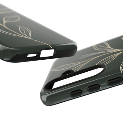 Green Tough Phone Case for Samsung - Deep Moss Willow