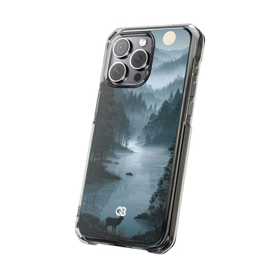 Silent Nordic Fjord · Clear Impact Magnetic Phone Case for iPhone · Blue