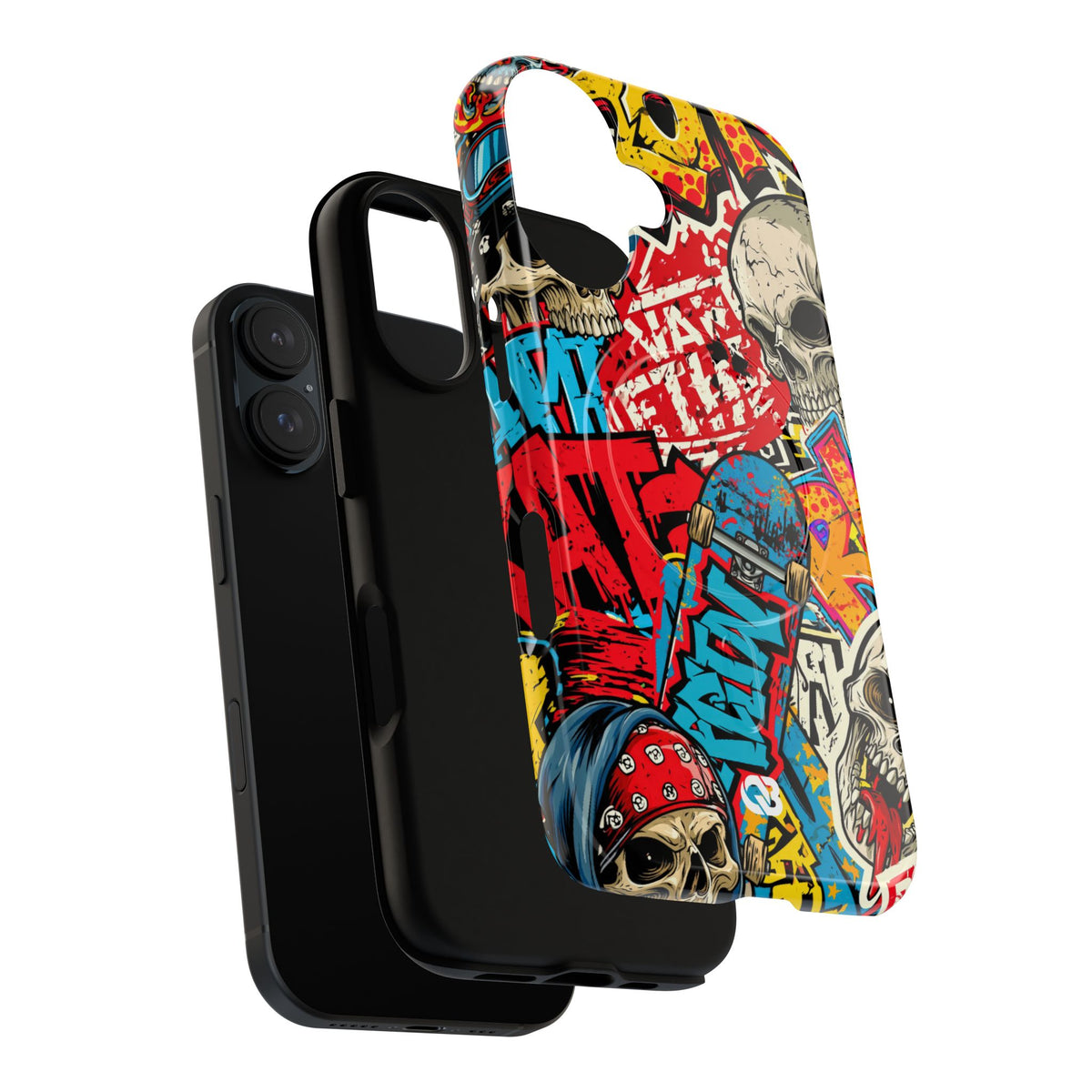 Skate Skull Riot · Tough 2.0 Magnetic Phone Case for iPhone · Red