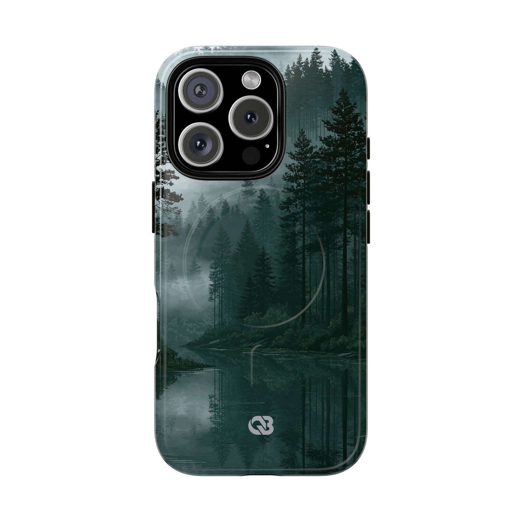 Green Tough 2.0 Magsafe Phone Case for iPhone - Misty Evergreen Mirror
