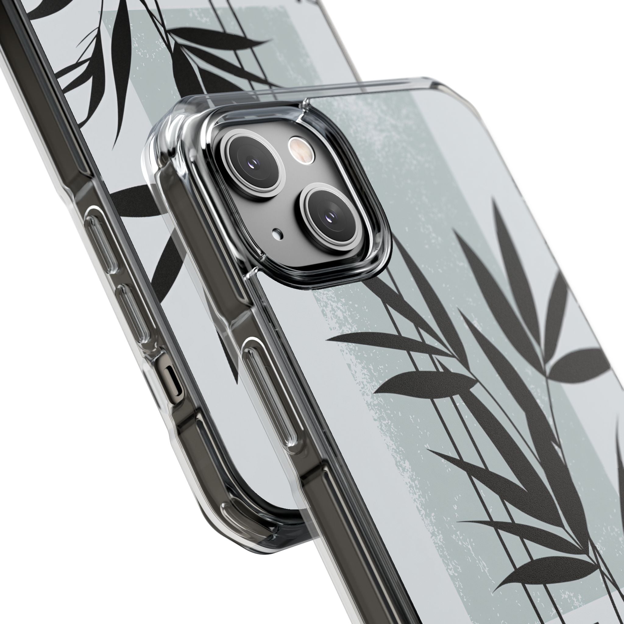Grey Impact MagSafe Phone Case for iPhone - Sage Bamboo Noir