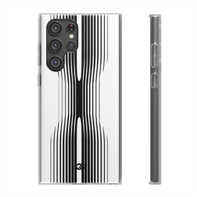 White Lite Phone Case for Samsung - Kinetic Mono Distortion