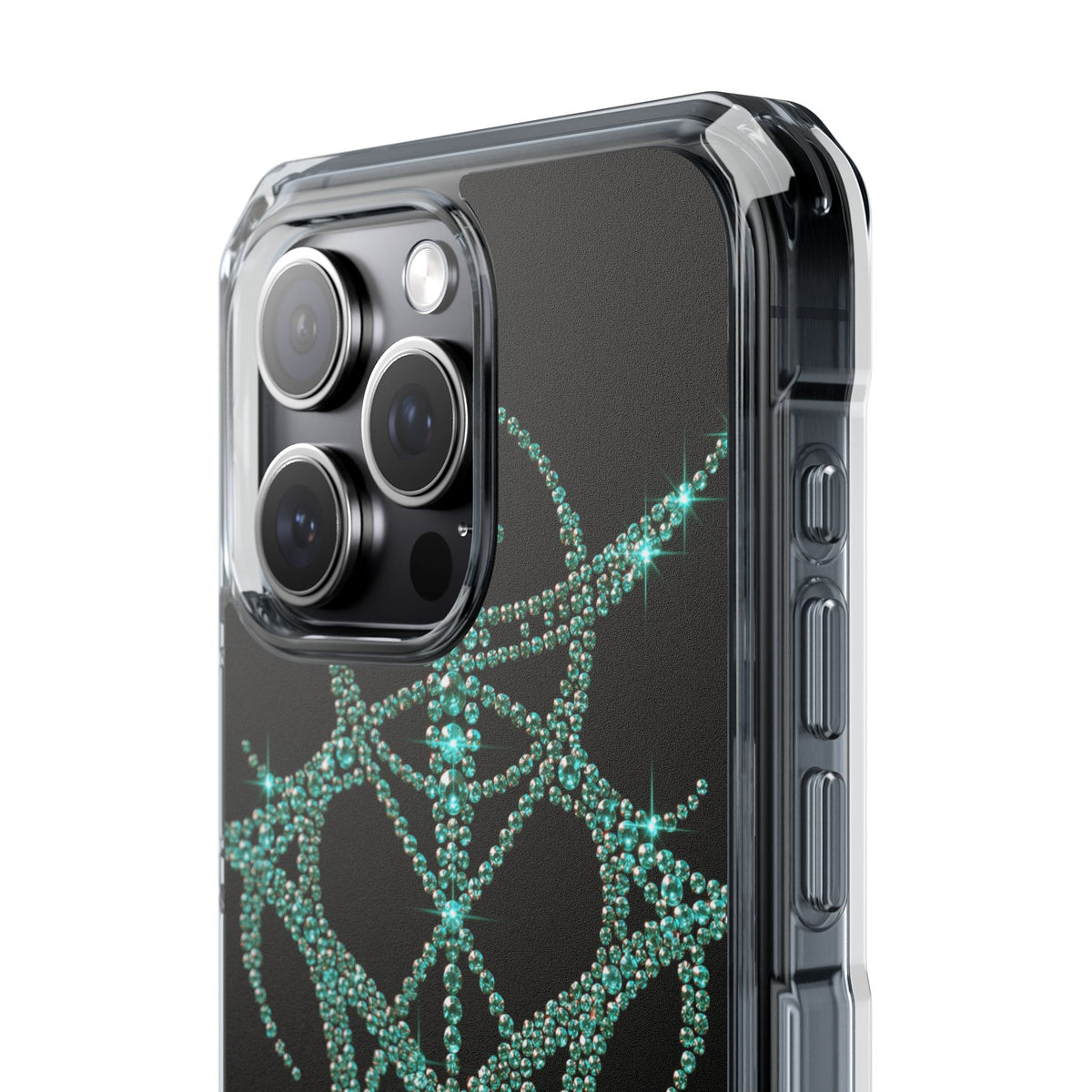 Teal Cyber Sigil · Clear Impact Magnetic Phone Case for iPhone · Teal
