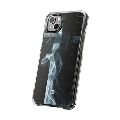 Black Impact MagSafe Phone Case for iPhone - Arctic Vapor Grid