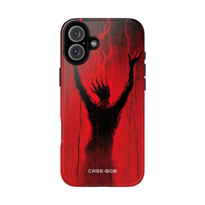 Fiery Silhouette iPhone 16 Plus Case - Tough