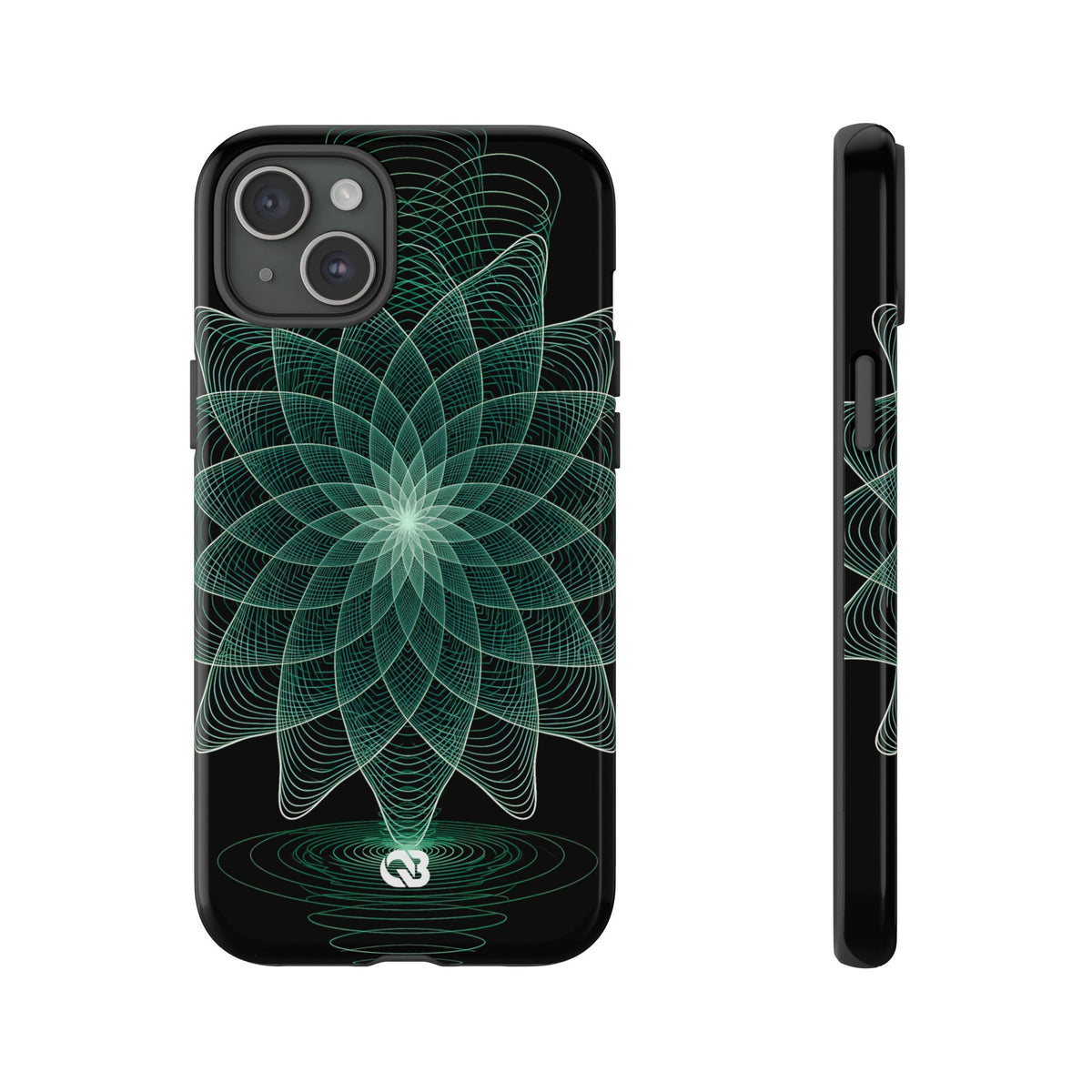Verdant Harmonic Bloom · Tough Phone Case for iPhone · Black