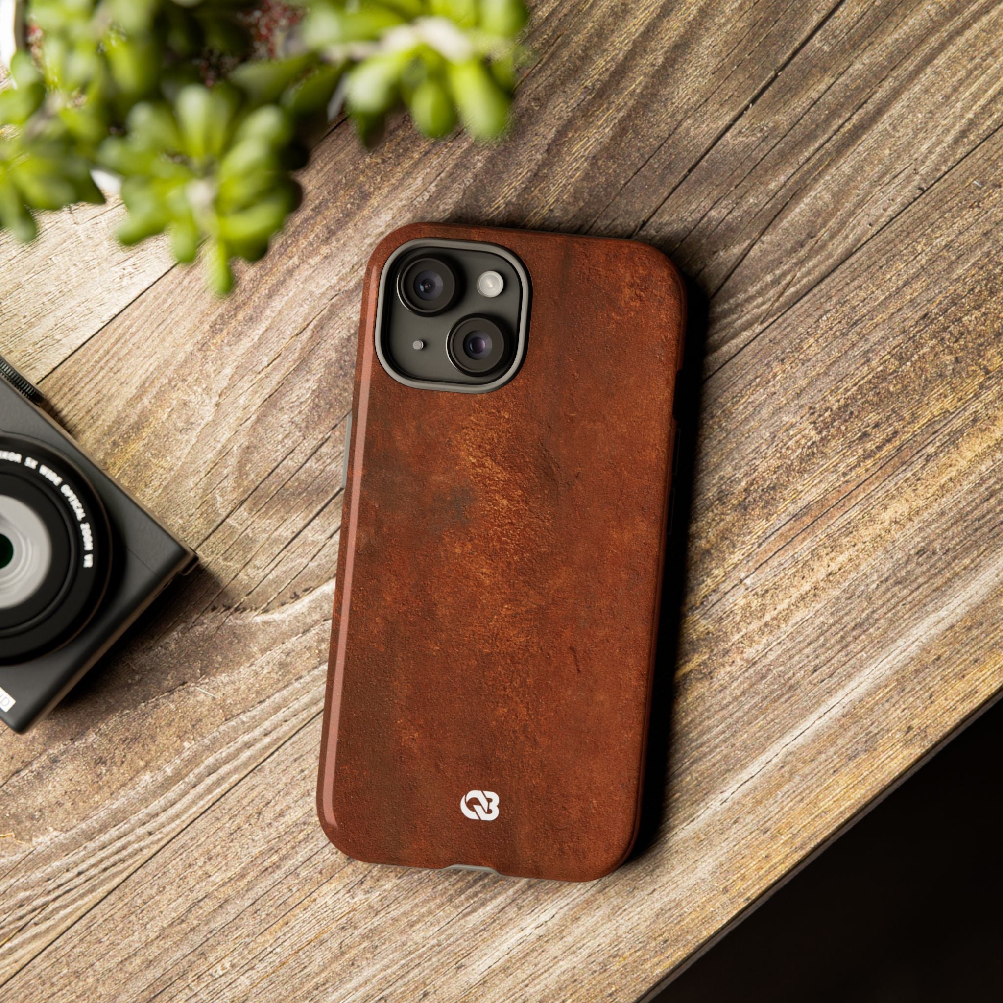 Orange Tough Phone Case for iPhone - Oxidized Iron Crust
