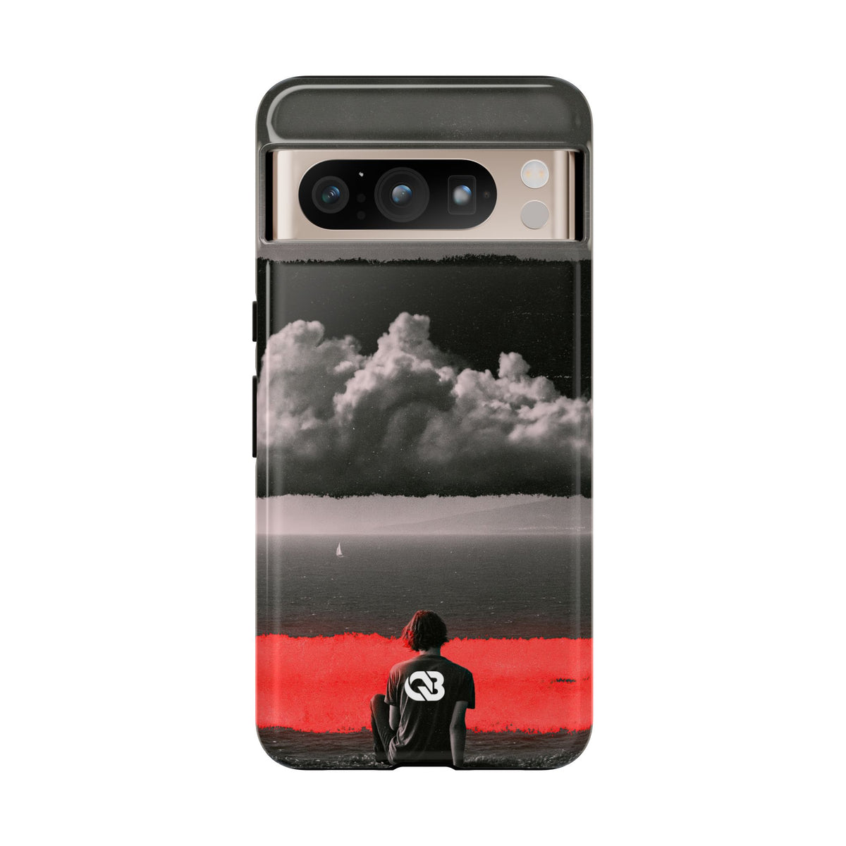 Crimson Horizon · Tough Phone Case for Pixel ·  Black