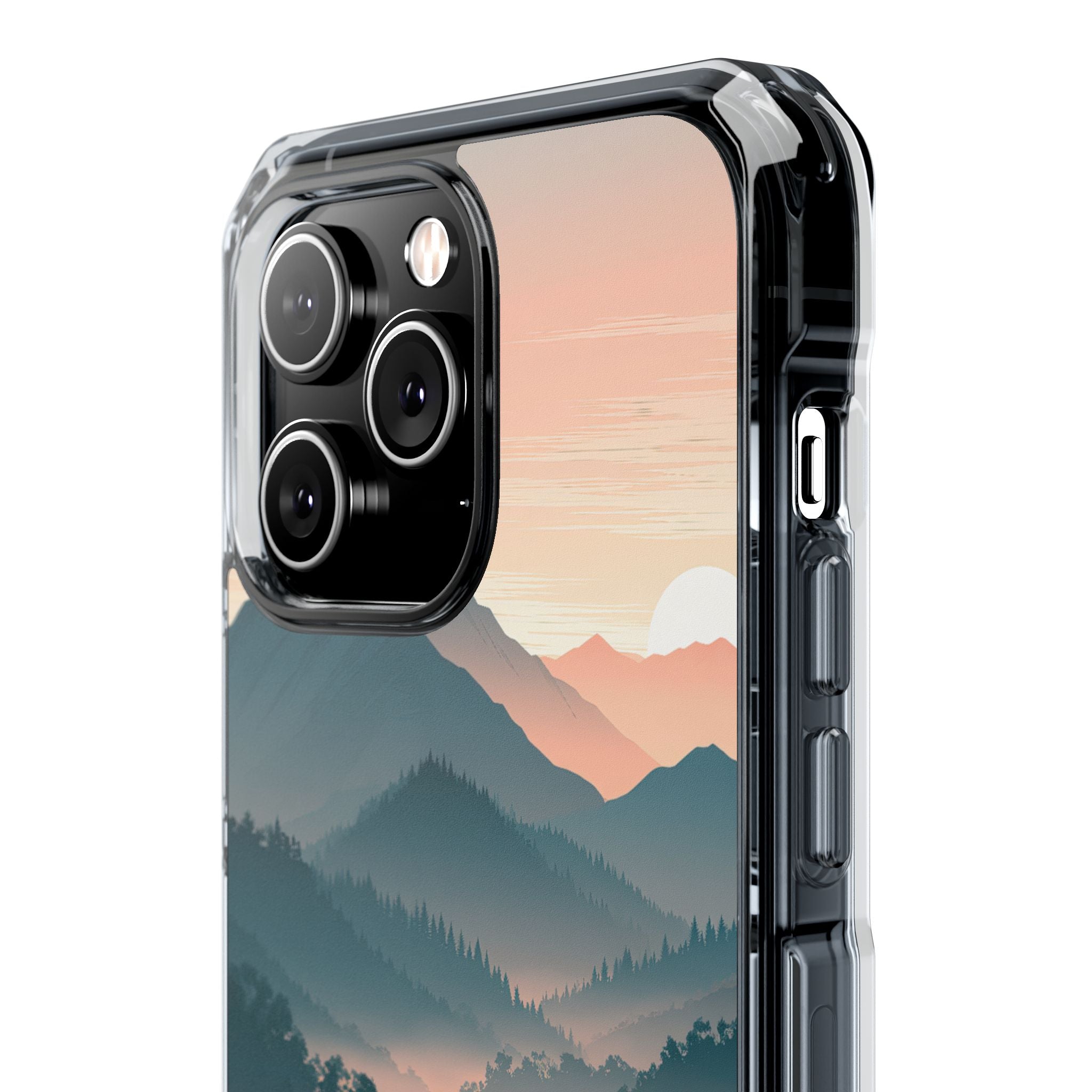 Teal Impact MagSafe Phone Case for iPhone - Alpine Teal Horizon