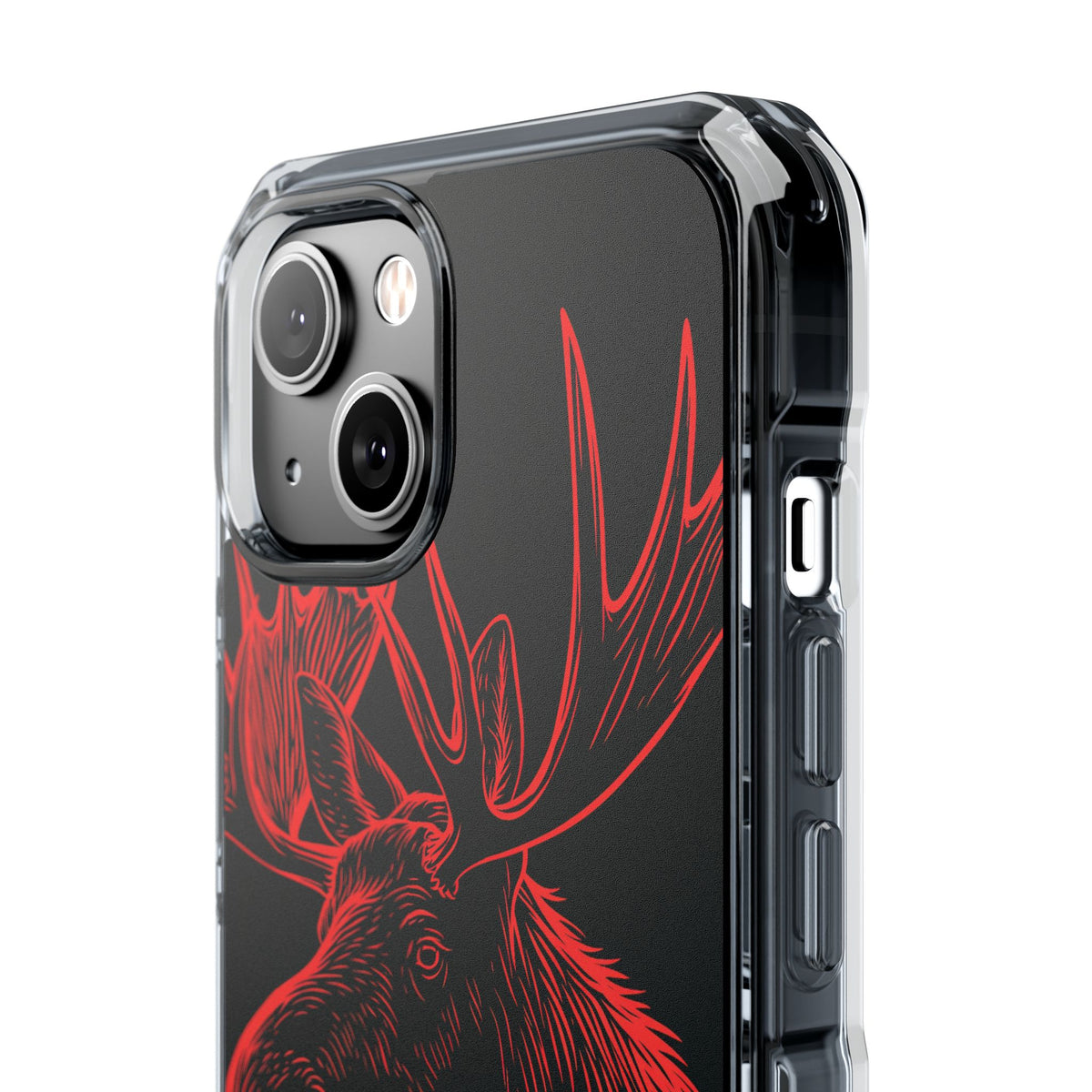Nordic Elk · Clear Impact Magnetic Phone Case for iPhone · Black