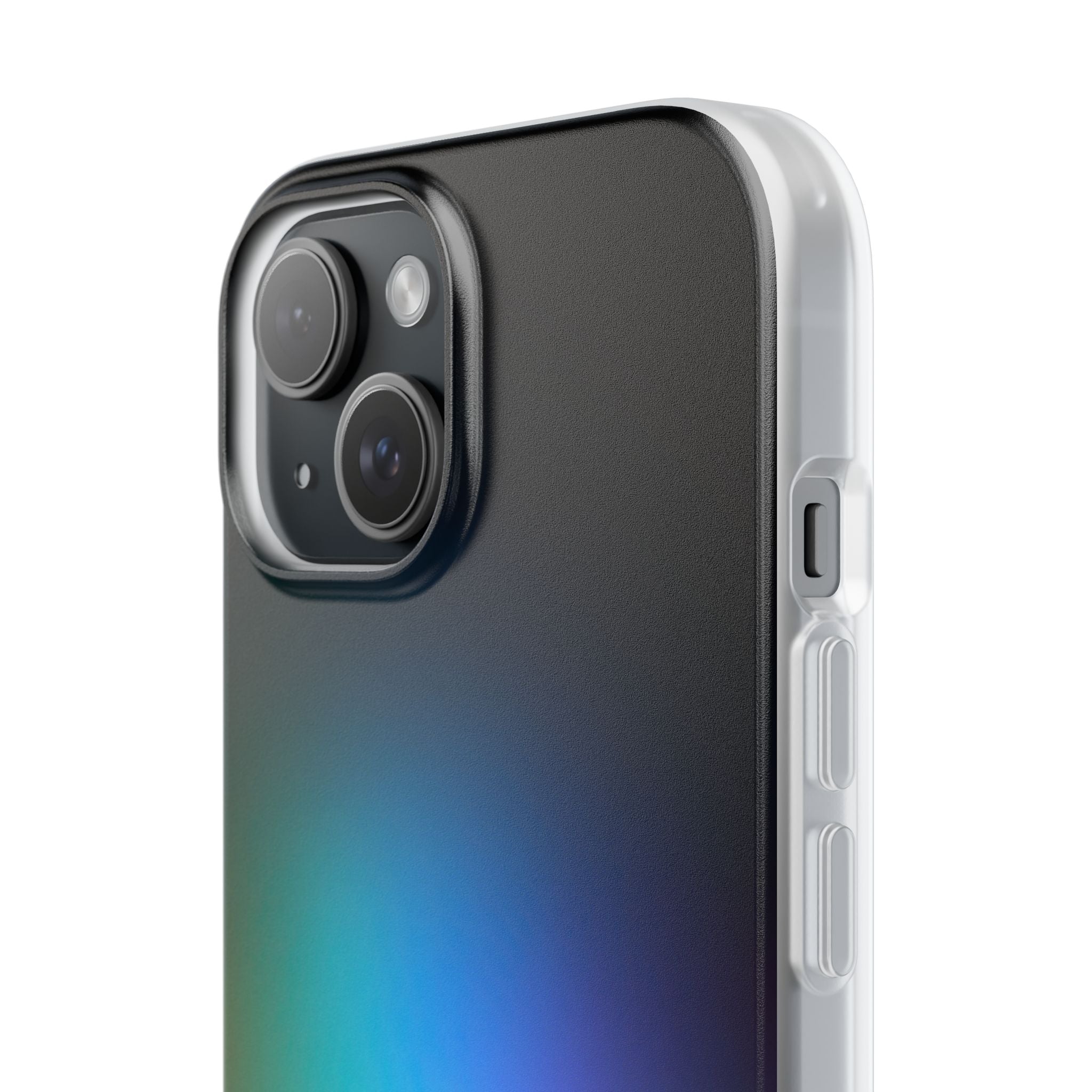 Black Lite Phone Case for iPhone - Electric Prism Grain