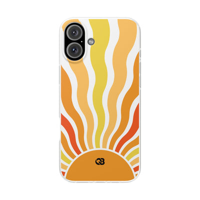 Amber Solar Waves · Soft Phone Case for iPhone