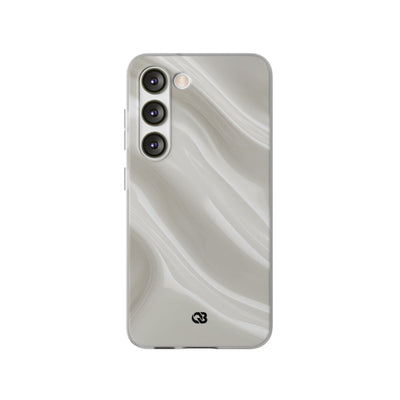 White Lite Phone Case for Samsung - Polished Ivory Wave