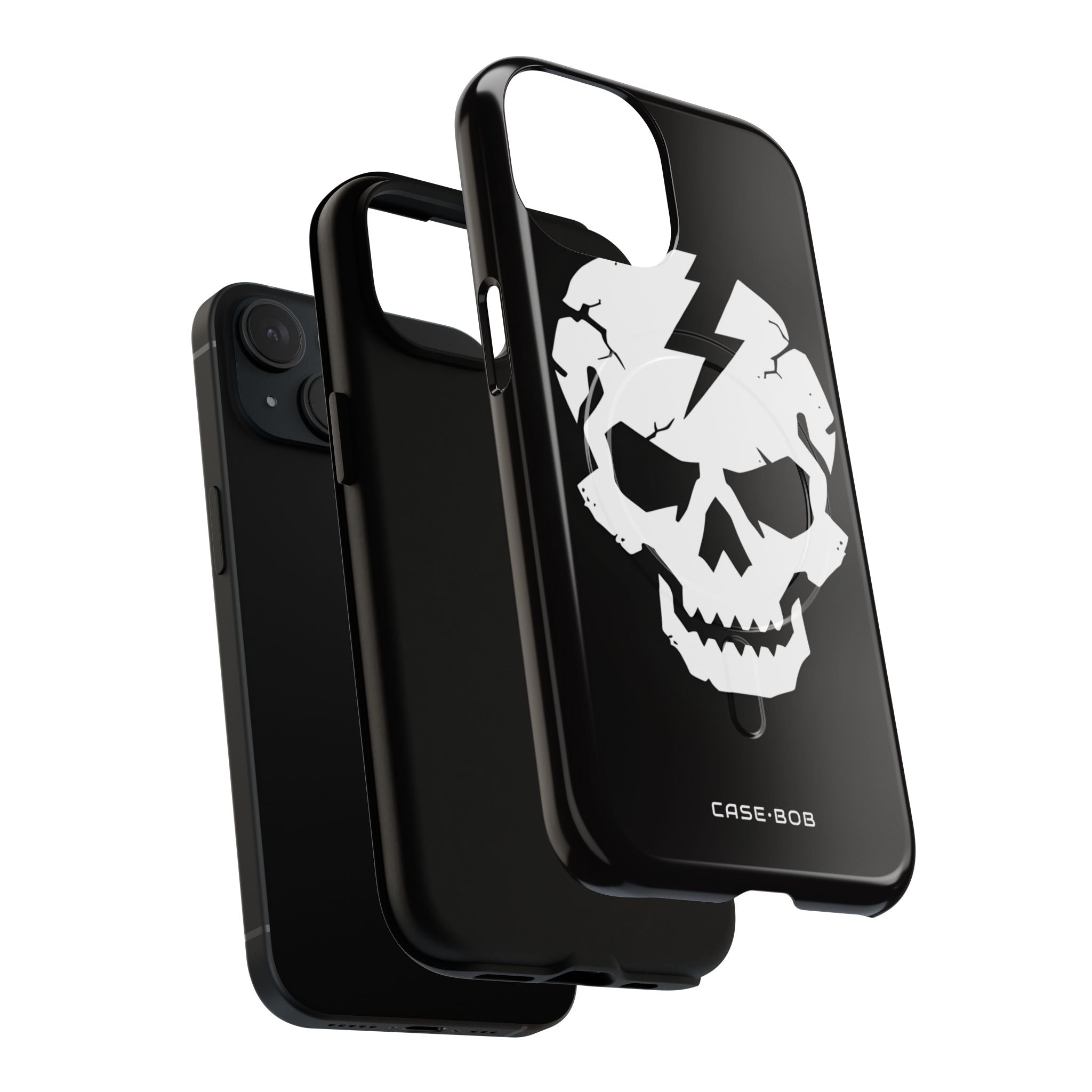Lightning Skull iPhone 15 Case - Tough+
