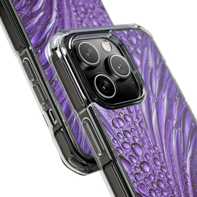 Violet Liquid Gel · Clear Impact Magnetic Phone Case for iPhone · Purple