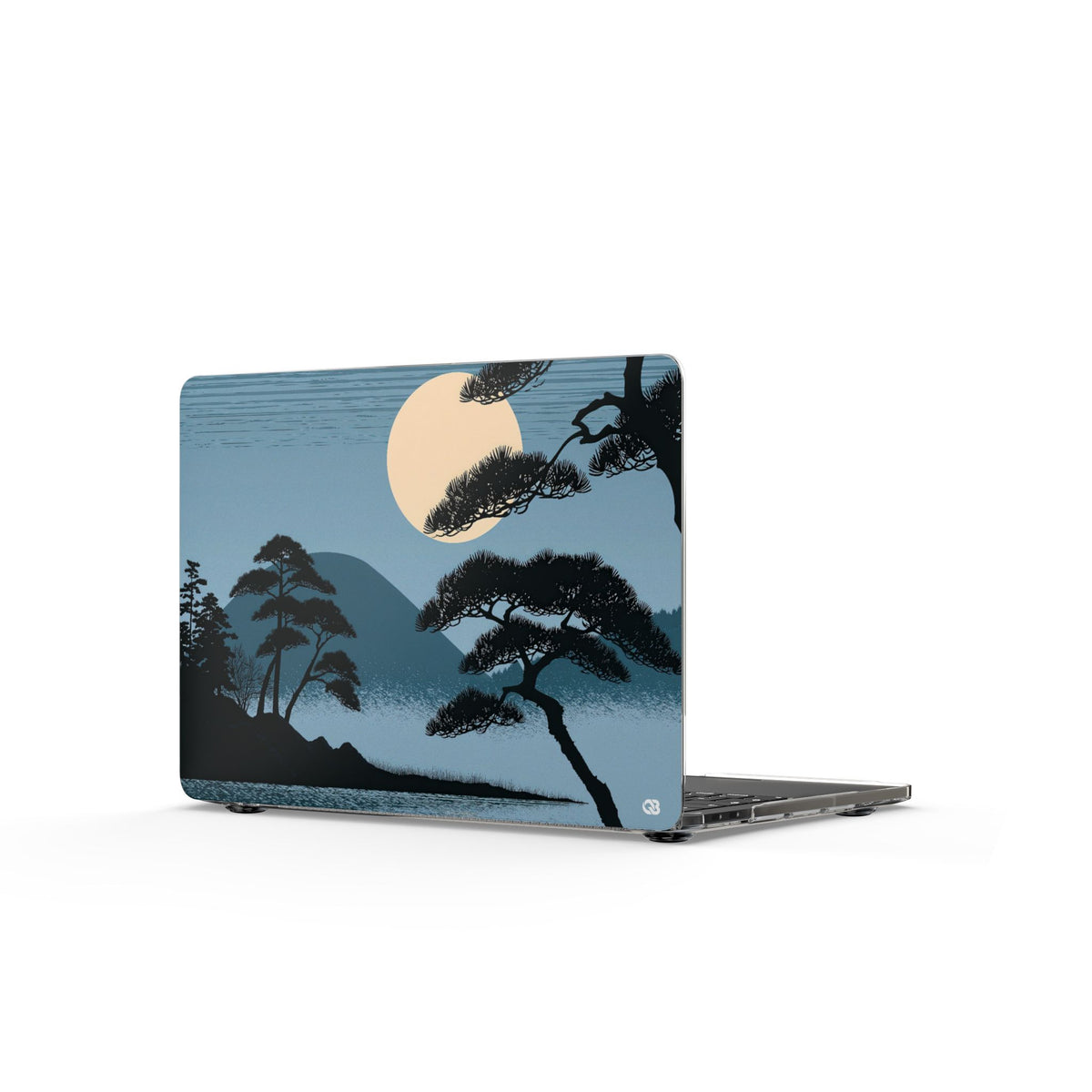 Moonlit Pine Horizon · Clear Hard Case for MacBook · Blue