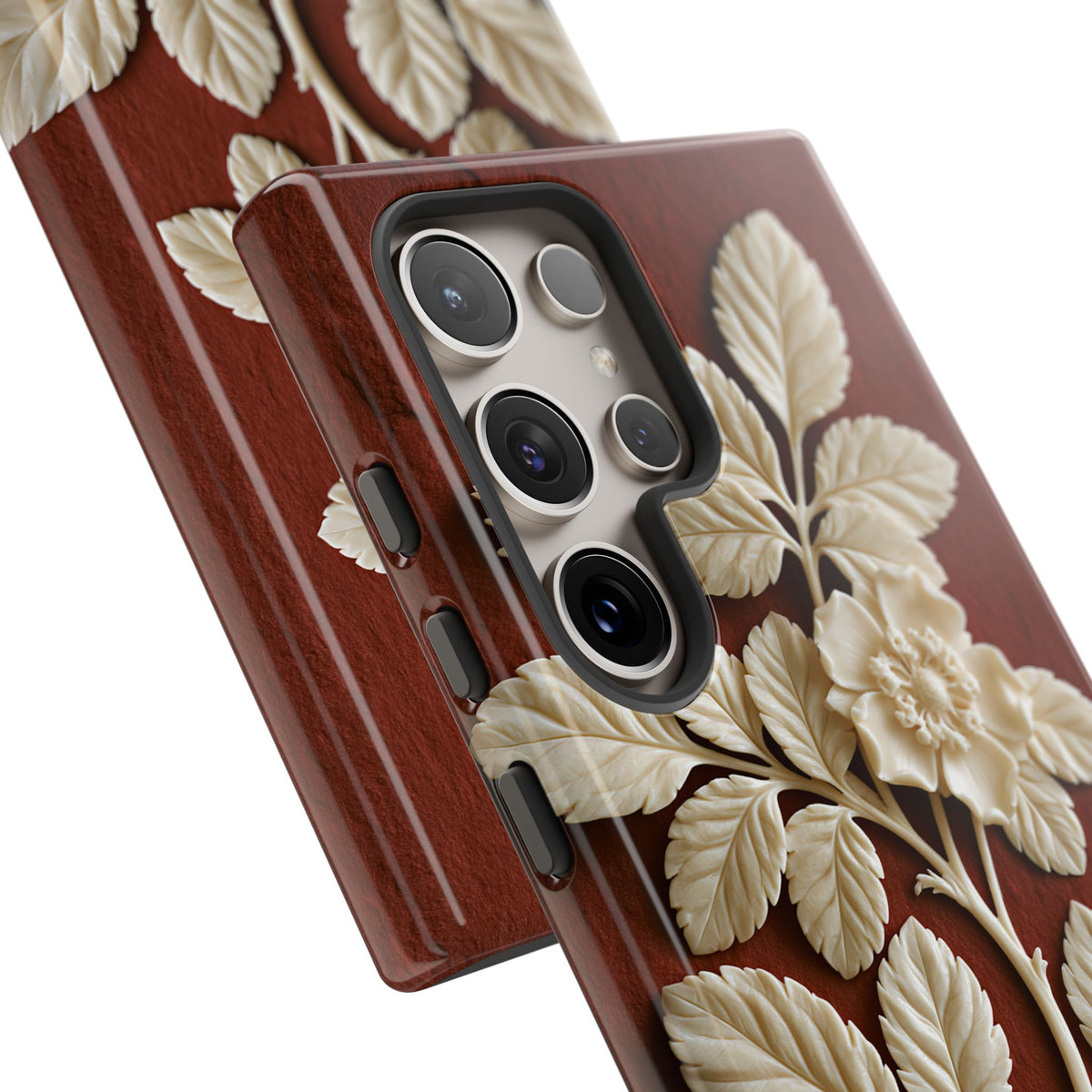 Ivory Wild Rose · Tough Phone Case for Samsung · Red