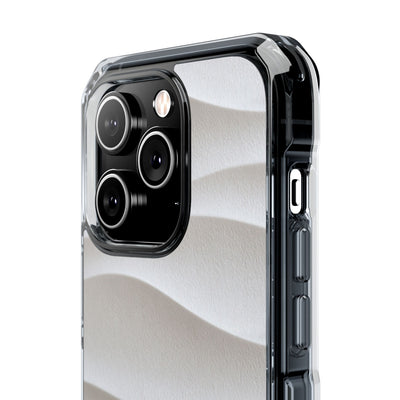 Sculpted Dune Relief · Clear Impact Magnetic Phone Case for iPhone ·  White