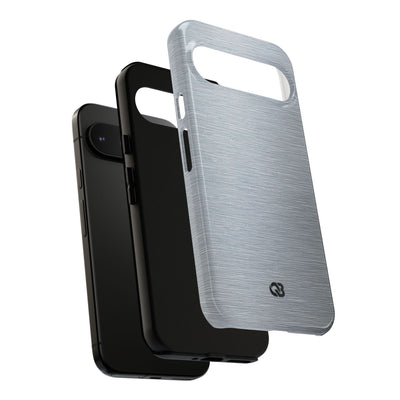 Silver Tough Phone Case for Google Pixel - Satin Chrome Grain