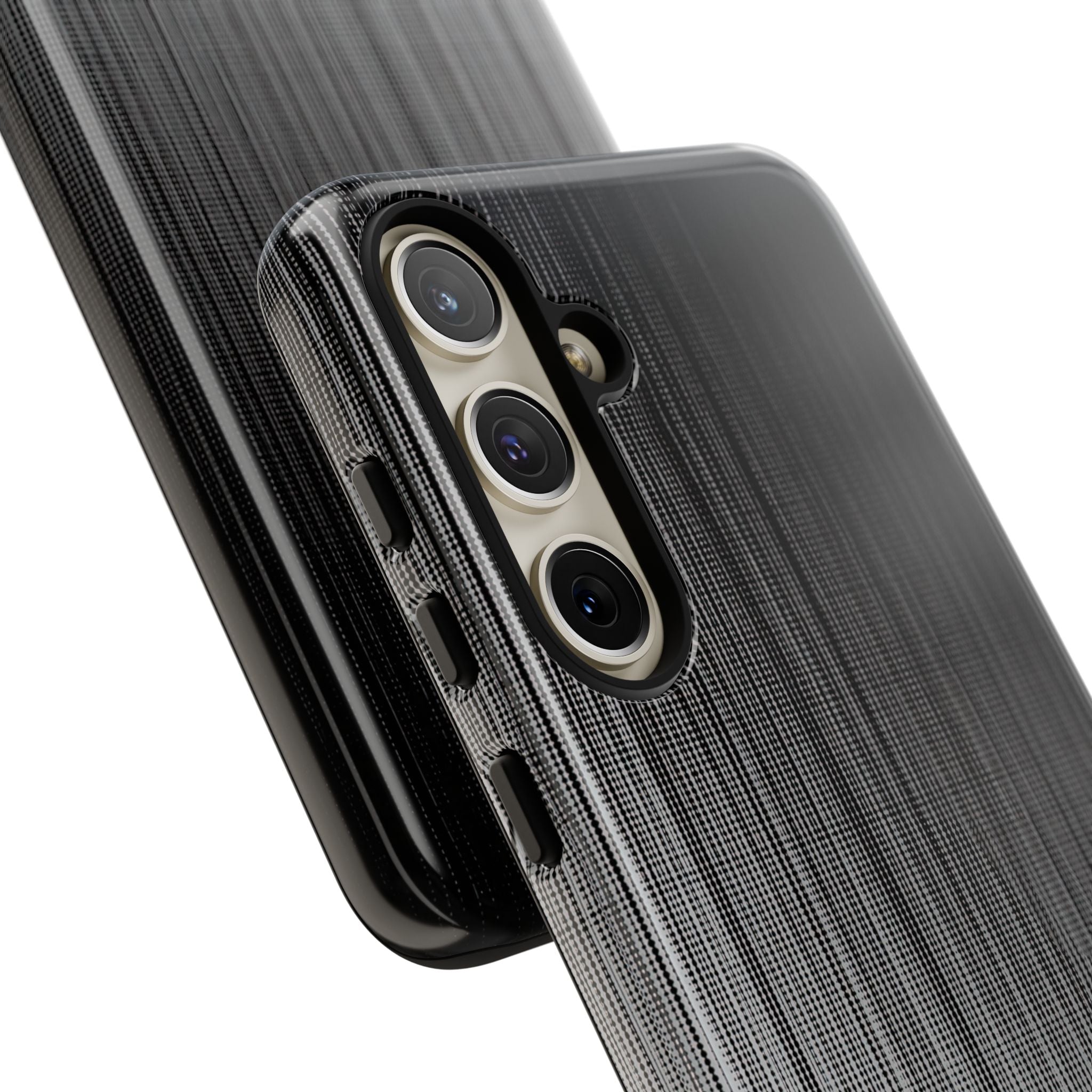 Grey Tough Phone Case for Samsung - Static Vertical Dither