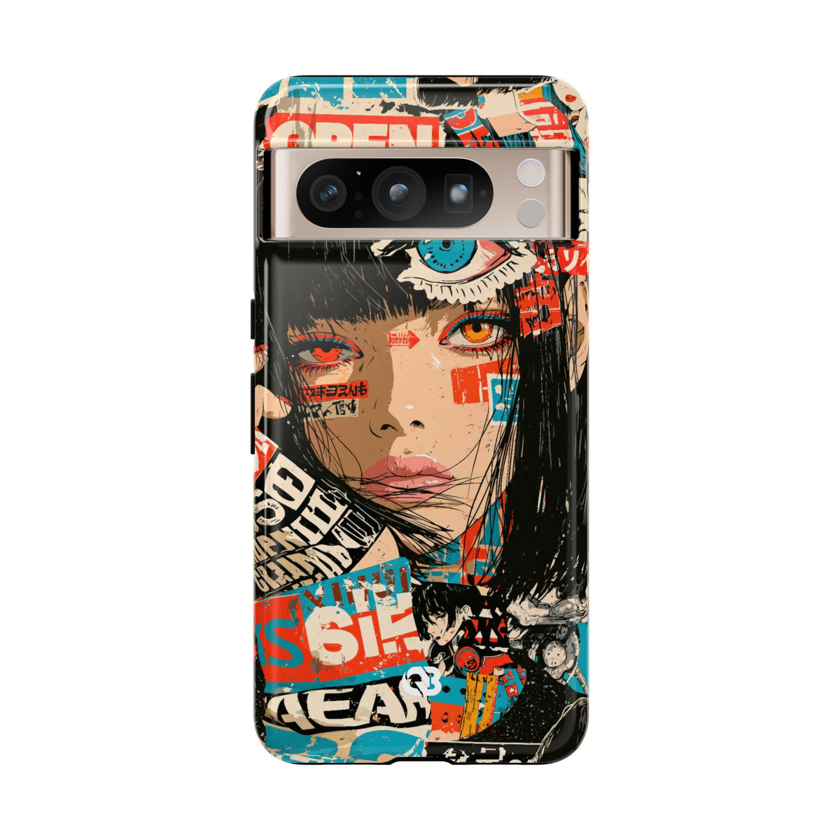 Shibuya Street Collage · Tough Phone Case for Pixel ·  Red