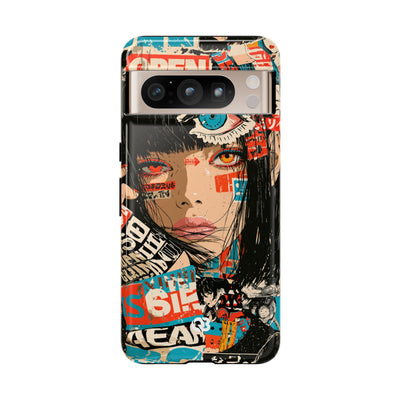 Shibuya Street Collage · Tough Phone Case for Pixel ·  Red