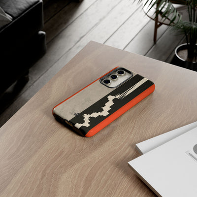 Orange Tough Phone Case for Samsung - Orange Monolith Rift