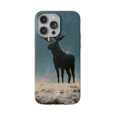 Nordic Boreal Moose · Lite Phone Case for iPhone ·  Blue