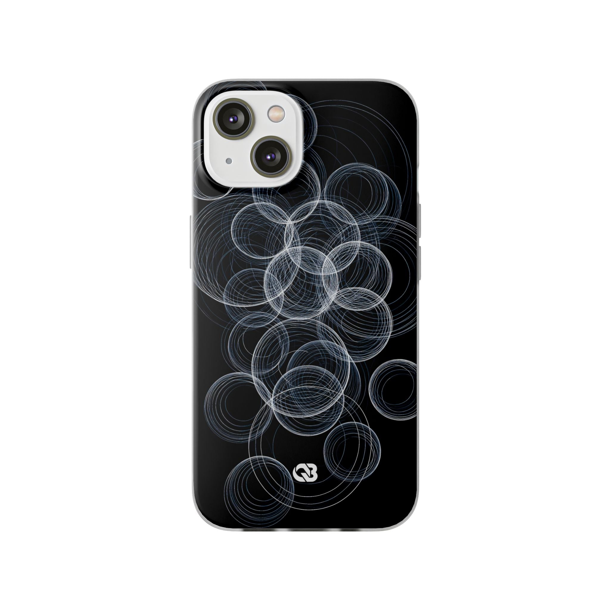 Black Lite Phone Case for iPhone - Frosted Ring Matrix
