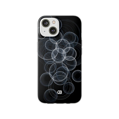 Black Lite Phone Case for iPhone - Frosted Ring Matrix