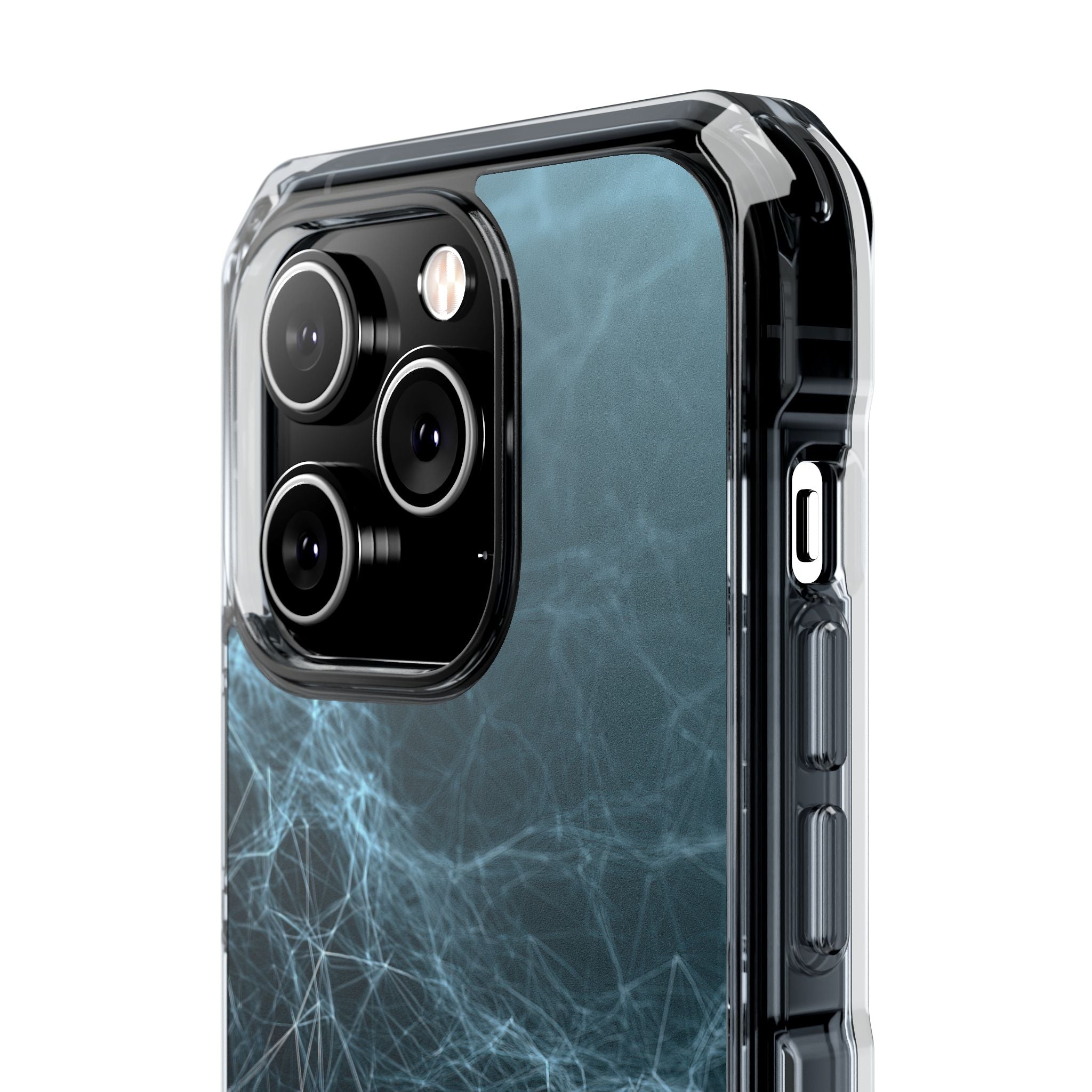 Teal Impact MagSafe Phone Case for iPhone - Arctic Neural Mesh